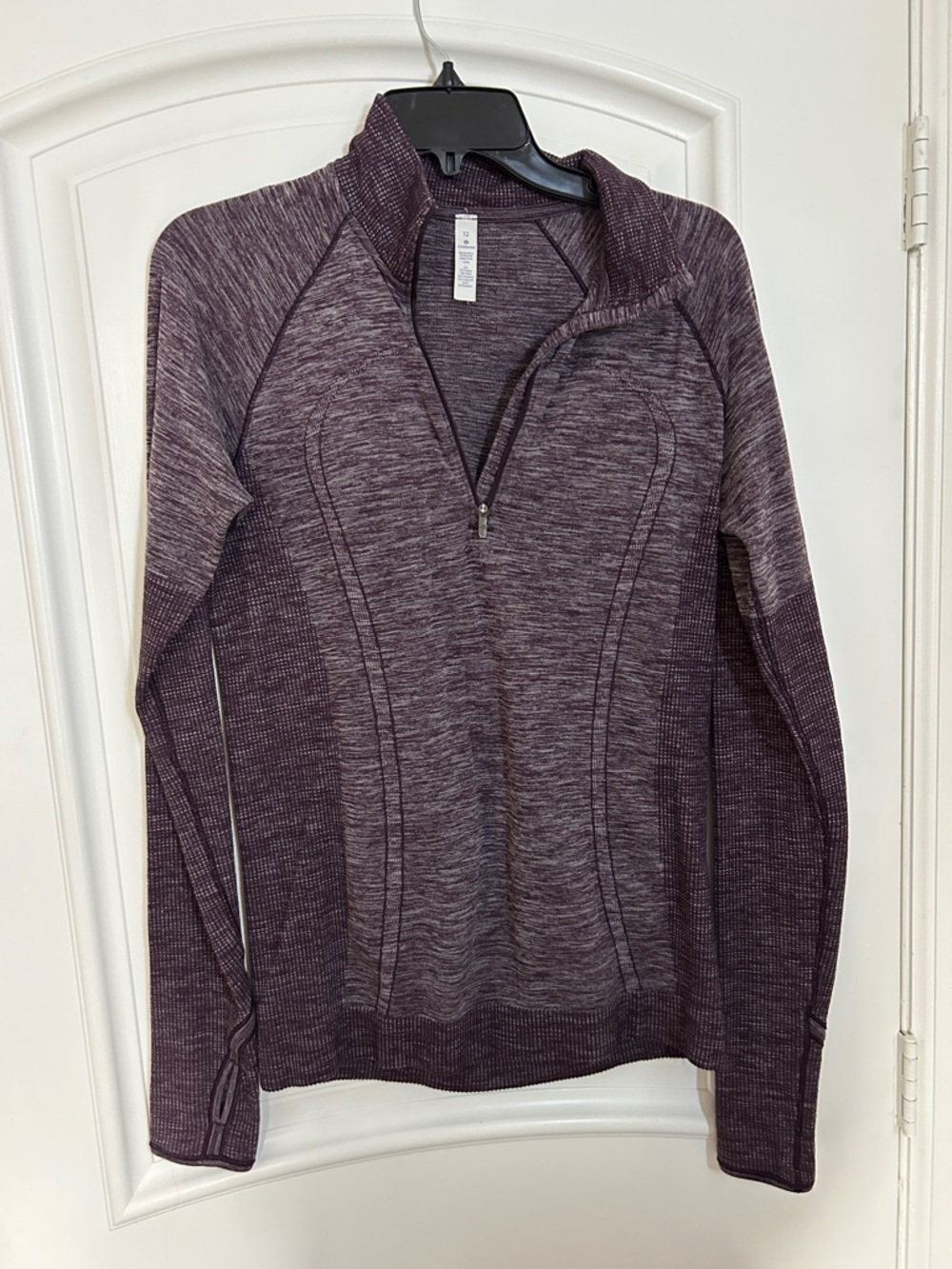 Lululemon Heathered Plum Half-Zip Athletic Pullover